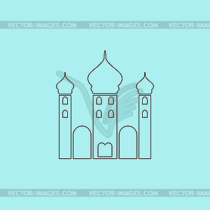 Mosque icon on background - vector clipart / vector image