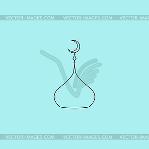 Mosque dome icon - vector image