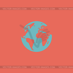 Globe earth icon - vector clipart