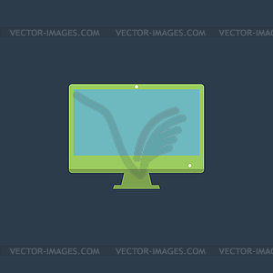 Computer display icon. Monitor simbol - vector image