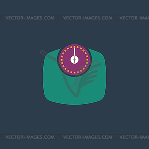 Bathroom flat icon - vector clipart