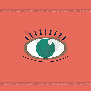 Icon - Human eye - color vector clipart