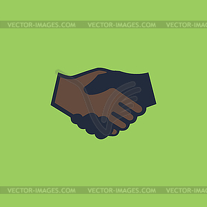 Handshake. background for business and finance - vector clip art