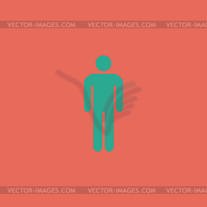 Man flat icon - vector image