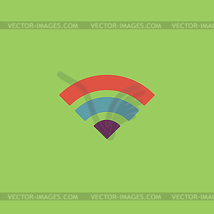 RSS flat icon - vector clipart
