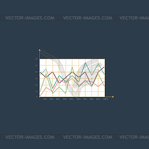 График плоский значок - векторная графика