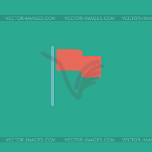 Flag icon. Location marker symbol. Flat design style - vector clipart