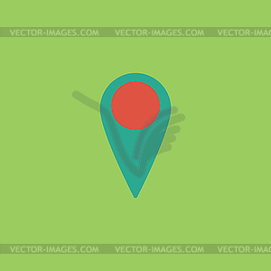 Mark icon, pointer - vector clip art