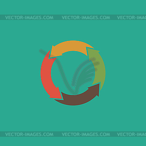 Icon of recycle - vector clipart