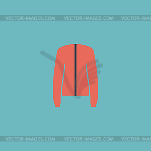 Куртка с плоским значок - изображение в векторном формате