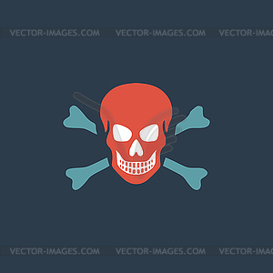 Skull and crossbones icon  - vector image