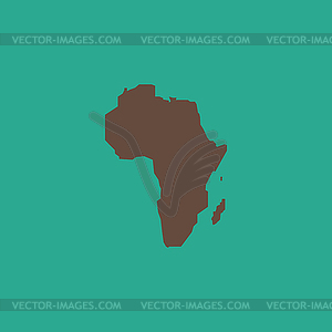 Africa Map - icon - vector clipart