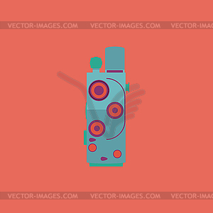 Retro Movie camera - vector clipart