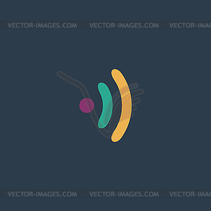 Wireless Icon, . Flat design style - vector clip art