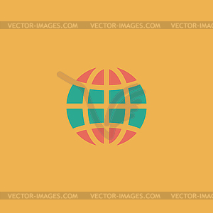 Earth Globe Emblem - vector clipart