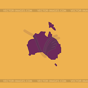 High map - Australia - vector image