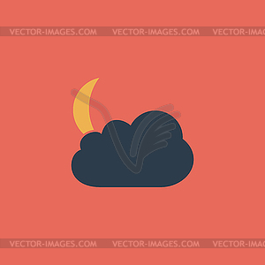 Moon and clouds, 10eps - vector clip art