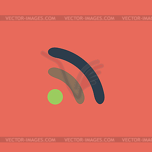 Podcast flat icon - vector clipart