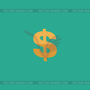 Dollar Single icon.  - vector clip art