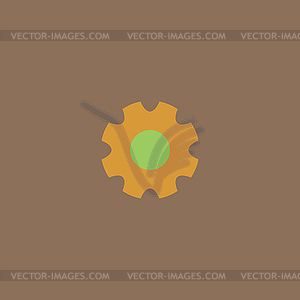 Machine gear icon - vector clip art