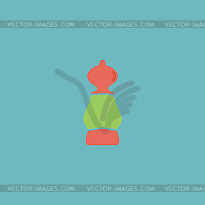 Icon of chess pawn - color vector clipart