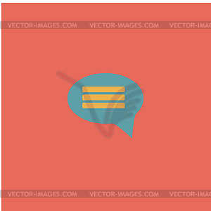 Chat flat icon - vector clipart