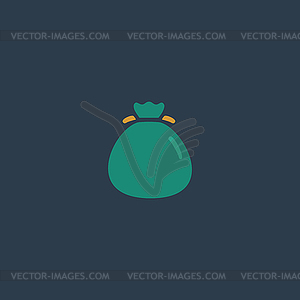 Bag flour icon - vector clip art