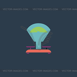 Weight Scale flat icon - vector image