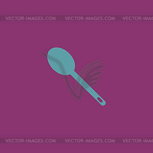 Spoon flat icon - vector clipart