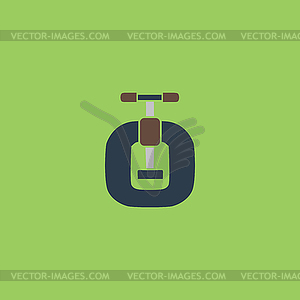 Bench vices flat icon - vector clipart