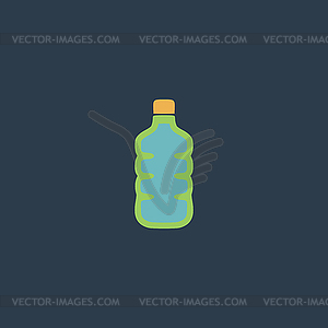 Icon of plastic water bottle - vector clipart / vector image