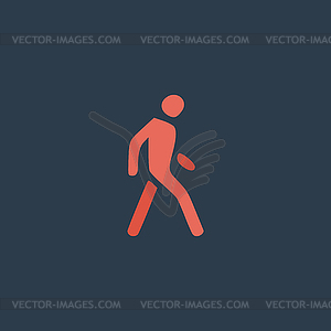 Pedestrian flat icon - color vector clipart