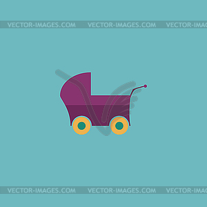 Buggy web icon on background - vector image