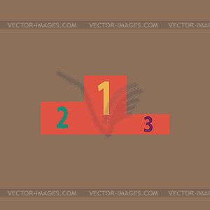 Pedestal icon. Flat design style modern  - vector image