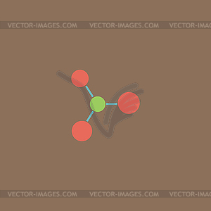 Молекула Иконка - цветной векторный клипарт