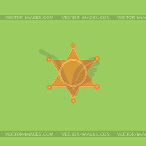 Шериф значок звездочки - векторизованное изображение
