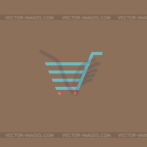 Shopping cart icon - vector clip art
