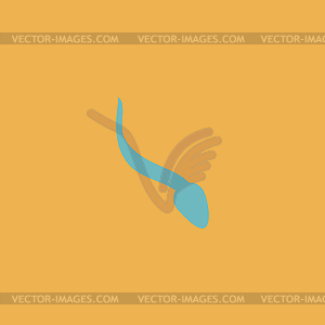 Sperm sign icon. Fertilization or insemination - royalty-free vector image