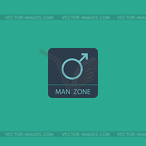 Male symbol, man - vector clip art