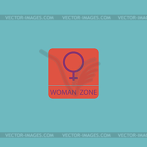 Female symbol, woman - vector clipart