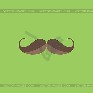 Mustache flat icon - vector image