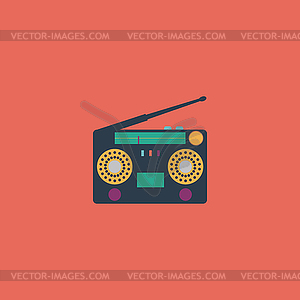 Classic 80s boombox - vector image