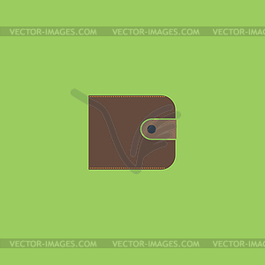Wallet flat icon - vector clipart