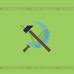 Hammer and sickle - vector image