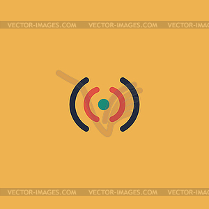 Wireless Network icon. Wifi zone. Signal - color vector clipart