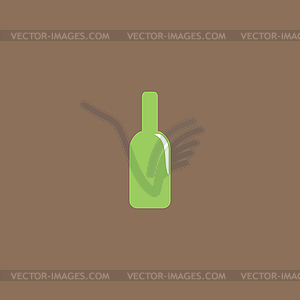 Bottle of alcohol icon - vector clip art