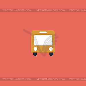 Bus flat icon - vector image