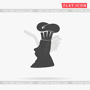 Chef simple flat icon - royalty-free vector image