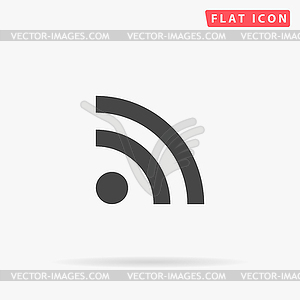 RSS simple flat icon - vector clipart