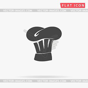 Chef cap simple flat icon - vector image